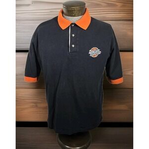 Vintage‎ Harley Davidson Polo Shirt Mens L Black Tilley HD Statesville NC USA